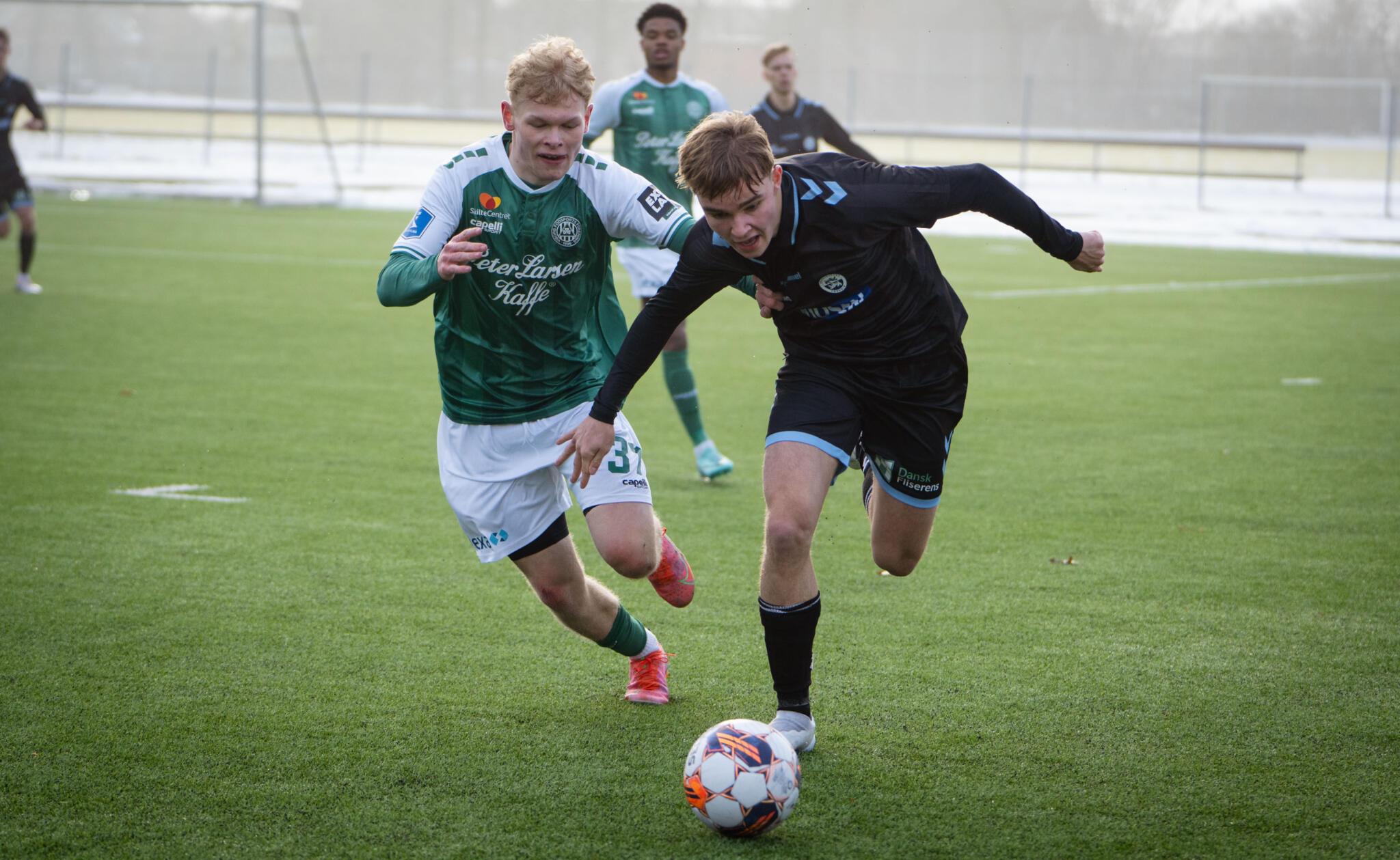 Tæt på sejren i i årets første træningskamp Sønderjyske Fodbold